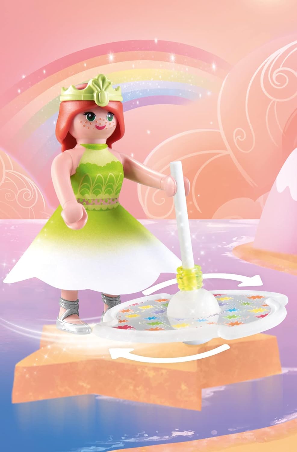 Playmobil 71364 Rainbow Spinning Top with Princess, FAiry Tale Magical World, Fun Imaginative Role-Play, PlaySets Suitable for Children Ages 4+