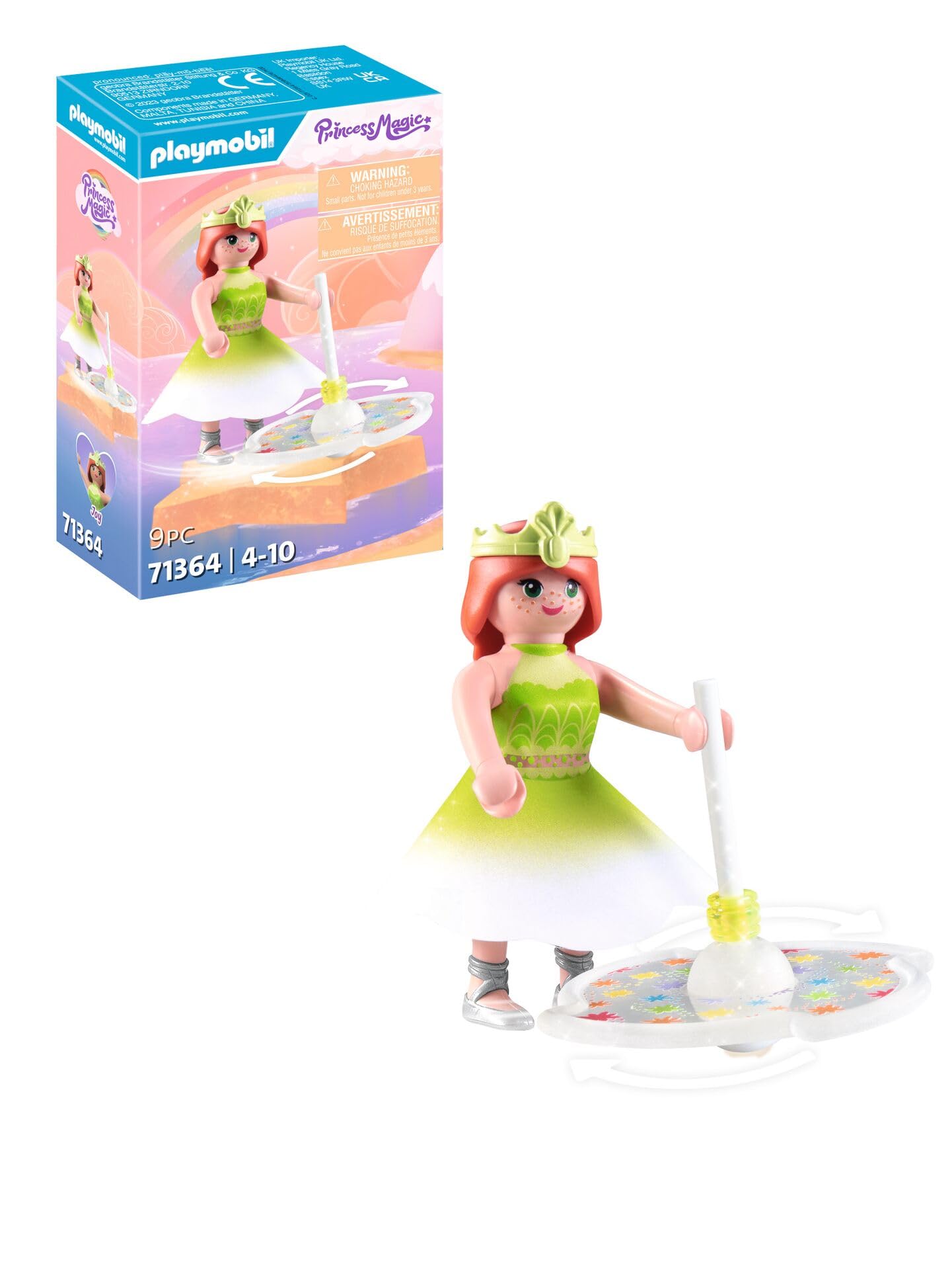 Playmobil 71364 Rainbow Spinning Top with Princess, FAiry Tale Magical World, Fun Imaginative Role-Play, PlaySets Suitable for Children Ages 4+