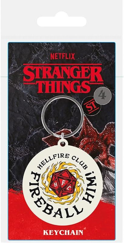 Pyramid International Stranger Things 4 Rubber Keychain Fireball Him 6cm