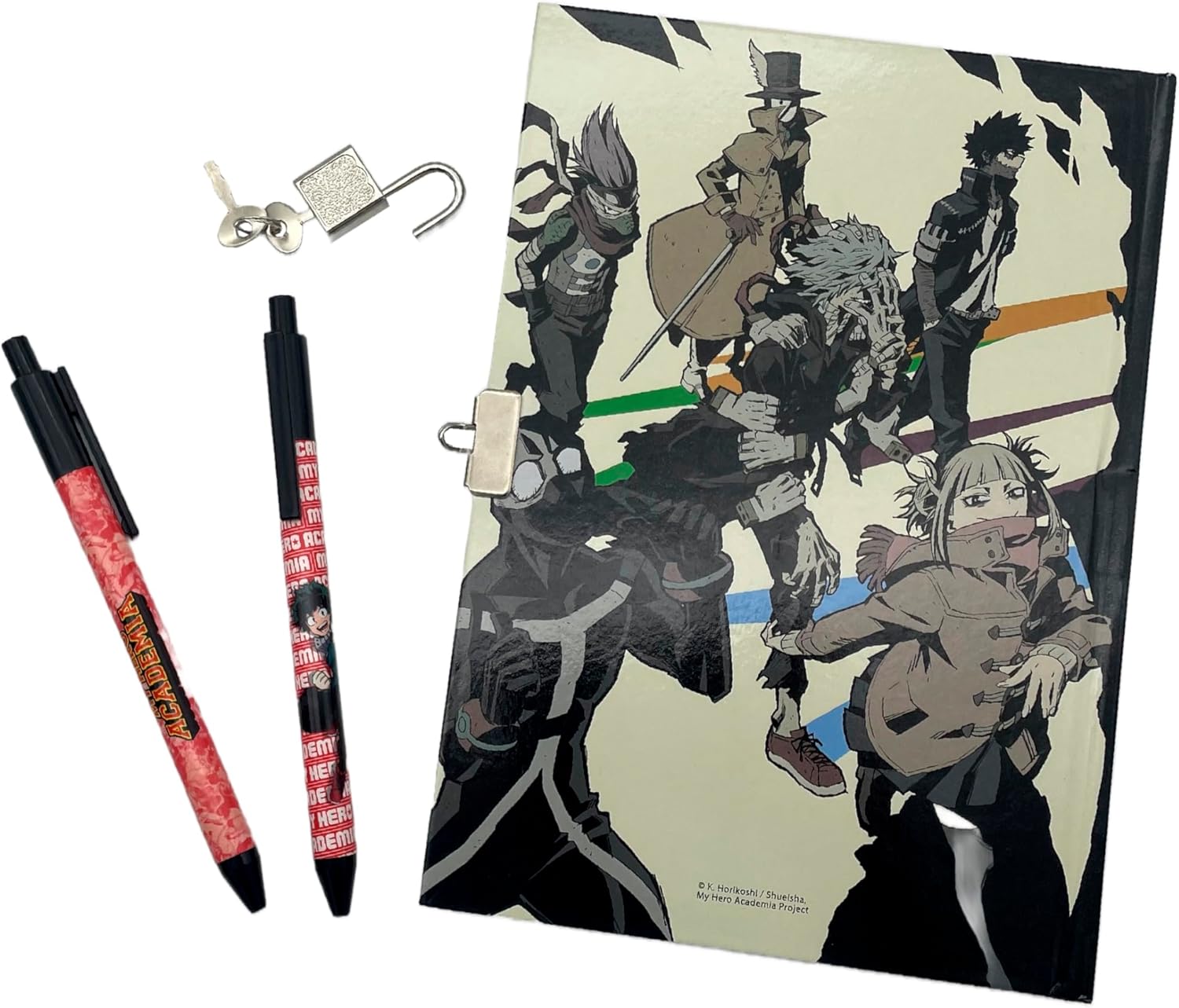 CyP Brands- My Hero Academia- Caja Regalo con Diario y 2 bolígrafos, Diarios, Bolígrafos, Material de Escritura, Multicolor, Producto Oficial