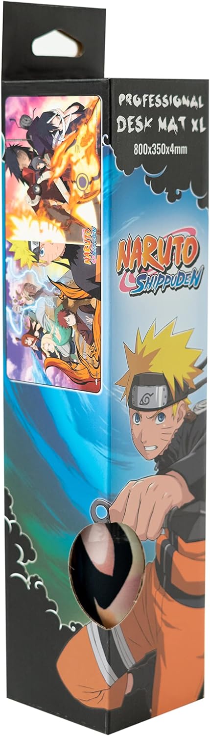 Grupo Erik Naruto XXL Mouse Mat - Desk Pad - 31.5" x 13.78" Non-Slip Rubber Base Mouse Pad, Gaming Mouse Pad, Keyboard Mouse Mat - Naruto Gifts