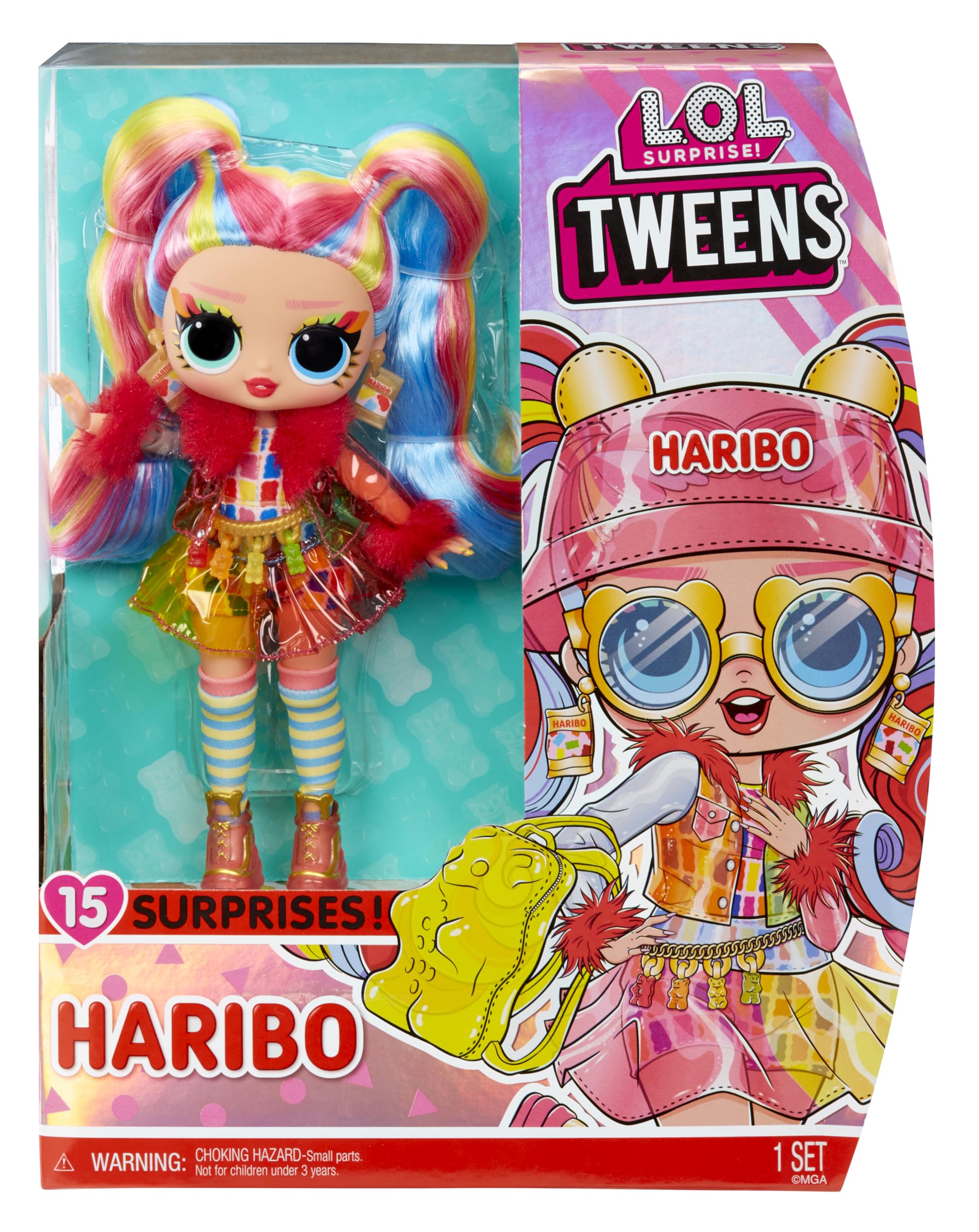 L.O.L. Surprise! 119920EUC Tweens Doll Holly Happy with 15 Surprises & Haribo Candy Themed Fashion Designs – for Kids Ages 4+, Multicolor