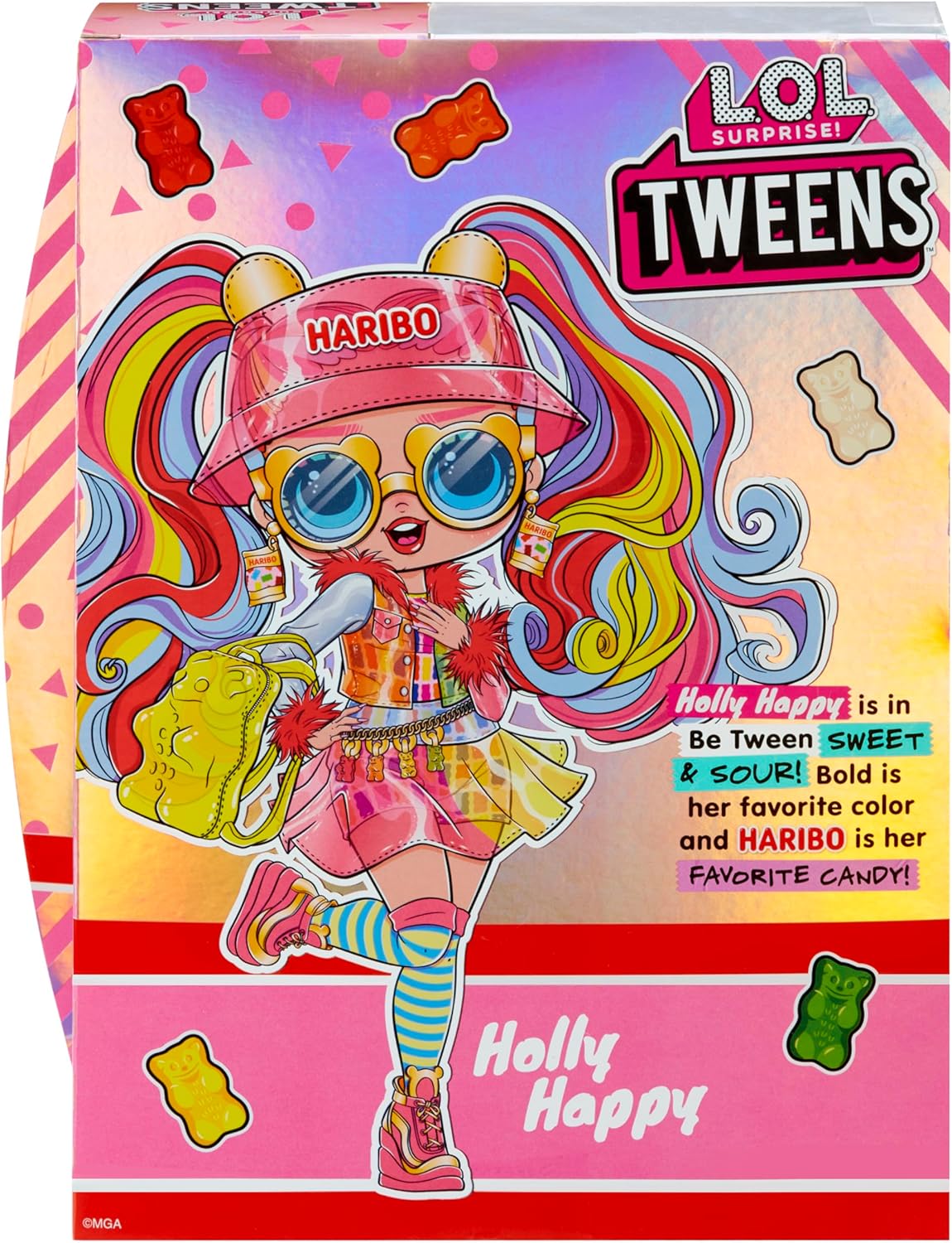 L.O.L. Surprise! 119920EUC Tweens Doll Holly Happy with 15 Surprises & Haribo Candy Themed Fashion Designs – for Kids Ages 4+, Multicolor