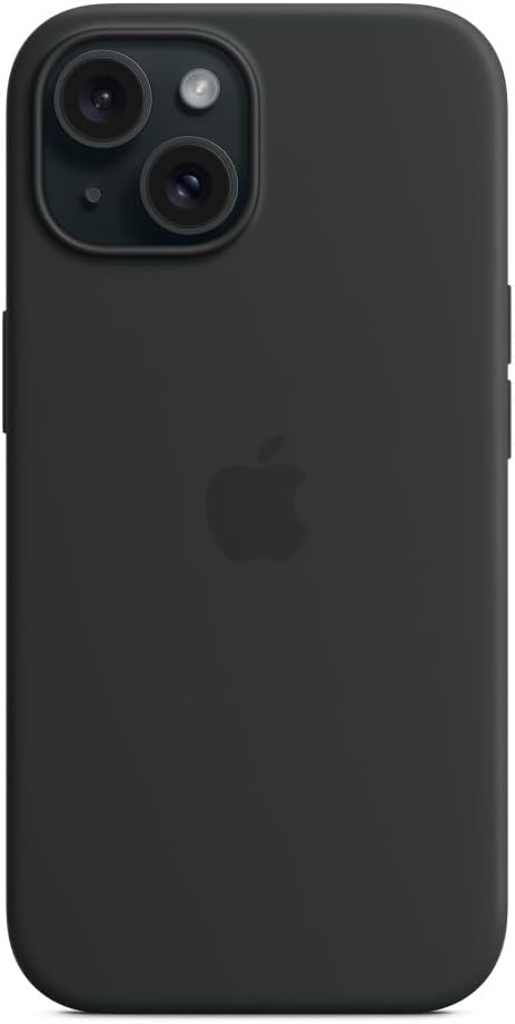 Apple - Back Cover For Mobile Phone - Magsafe Compatibility - Silicone - Black - For Iphone 15