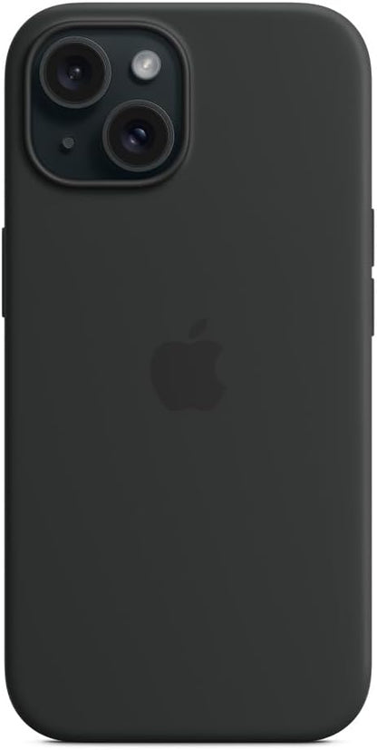 Apple - Back Cover For Mobile Phone - Magsafe Compatibility - Silicone - Black - For Iphone 15
