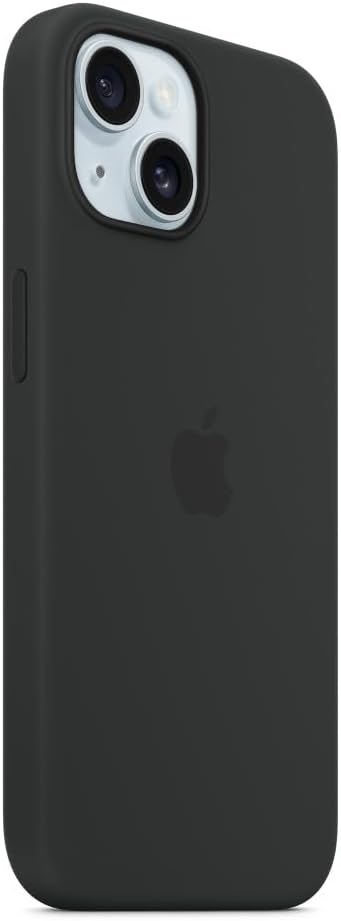 Apple - Back Cover For Mobile Phone - Magsafe Compatibility - Silicone - Black - For Iphone 15