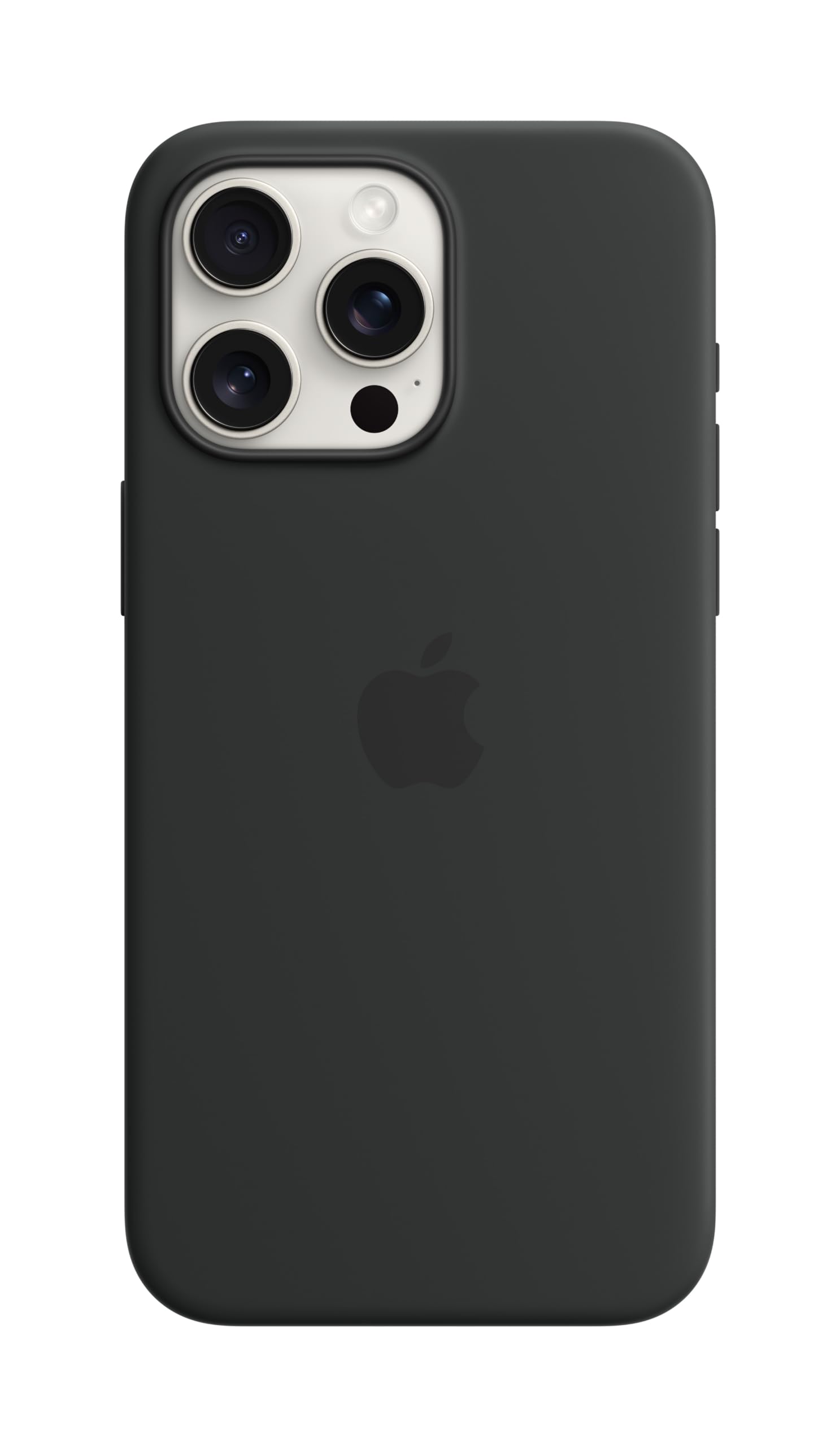 Apple - Back Cover For Mobile Phone - Magsafe Compatibility - Silicone - Black - For Iphone 15 Pro Max