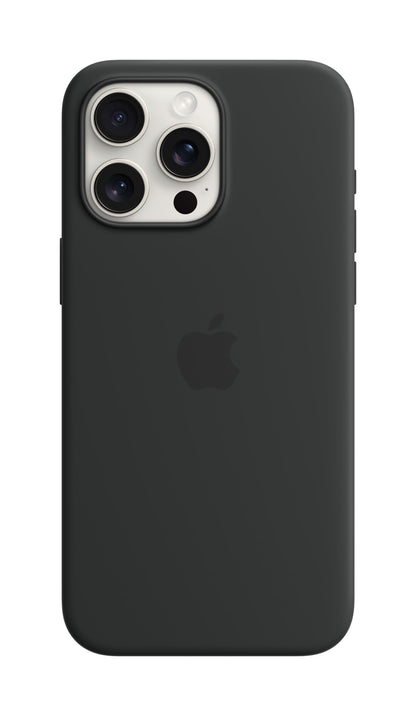 Apple - Back Cover For Mobile Phone - Magsafe Compatibility - Silicone - Black - For Iphone 15 Pro Max