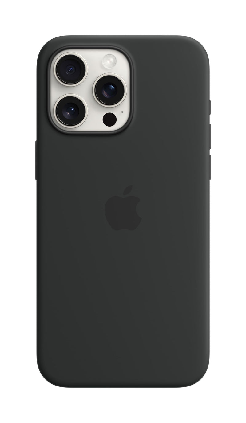 Apple - Back Cover For Mobile Phone - Magsafe Compatibility - Silicone - Black - For Iphone 15 Pro Max
