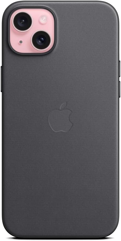 Apple - Back Cover For Mobile Phone - Magsafe Compatibility - Finewoven - Black - For Iphone 15 Plus