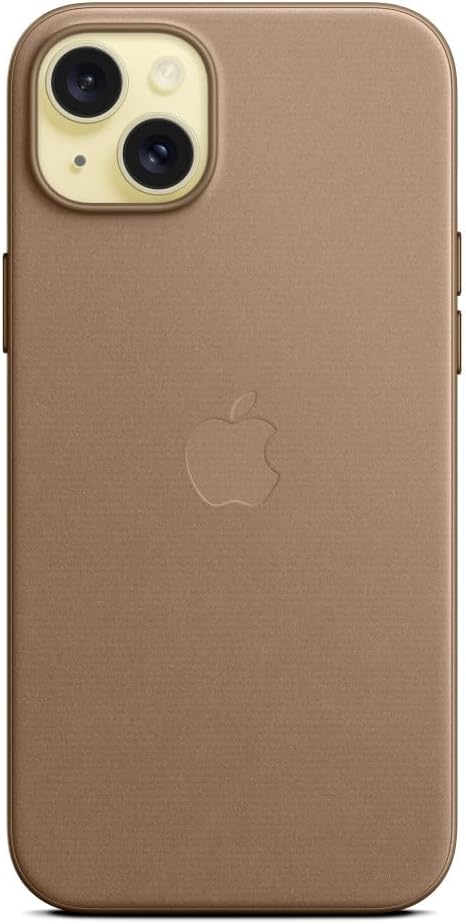 Apple - Back Cover For Mobile Phone - Magsafe Compatibility - Microtwill, Finewoven - Taupe - For Iphone 15 Plus