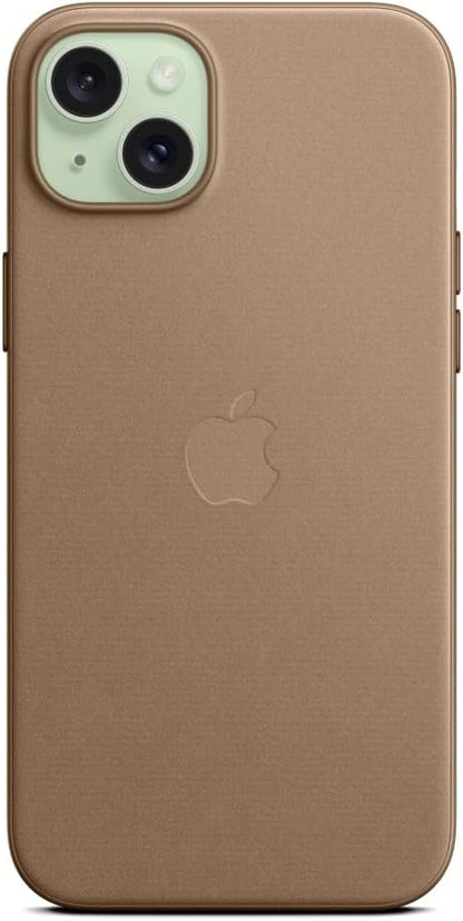 Apple - Back Cover For Mobile Phone - Magsafe Compatibility - Microtwill, Finewoven - Taupe - For Iphone 15 Plus