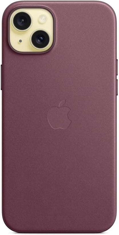 Apple - Back Cover For Mobile Phone - Magsafe Compatibility - Microtwill, Finewoven - Mulberry - For Iphone 15 Plus