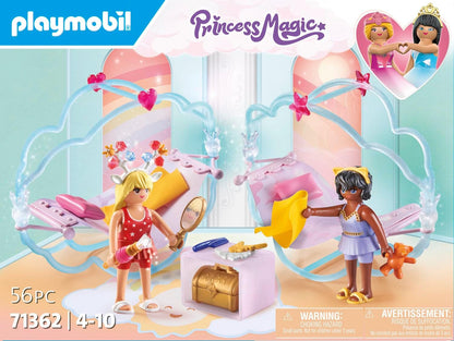 PLAYMOBIL 71362 Princess Magic: Princess Party in the Clouds, a fairy-tale magical world with cloud beds, hammocks and treasure chest, fun imaginative role-play, playsets suitable for children ages 4+