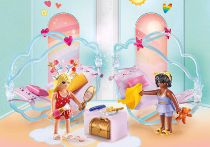 PLAYMOBIL 71362 Princess Magic: Princess Party in the Clouds, a fairy-tale magical world with cloud beds, hammocks and treasure chest, fun imaginative role-play, playsets suitable for children ages 4+