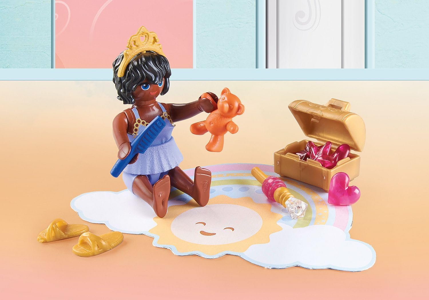 PLAYMOBIL 71362 Princess Magic: Princess Party in the Clouds, a fairy-tale magical world with cloud beds, hammocks and treasure chest, fun imaginative role-play, playsets suitable for children ages 4+