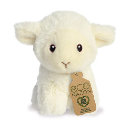 AURORA, 35073, Eco Nation Mini Lamb, 5In, Soft Toy, White