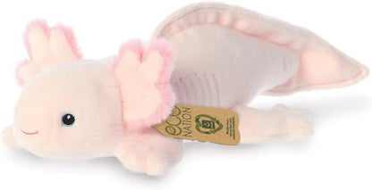 Aurora World- Aurora, 35100, Eco Nation Axolotl, Peluche ecológico, Rosa, Color