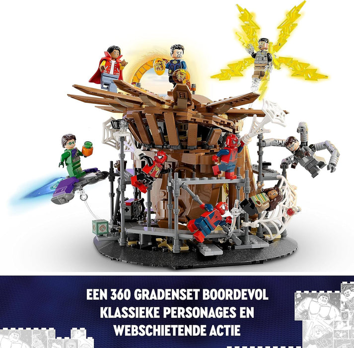 LEGO | Marvel La Battaglia Finale di Spider-Man, Ricrea la Scena di Spider-Man: No Way Home con 3 Peter Parker e le Minifigure di Sandman, Doctor Strange, Green Goblin, Electro, Ned e MJ 76261