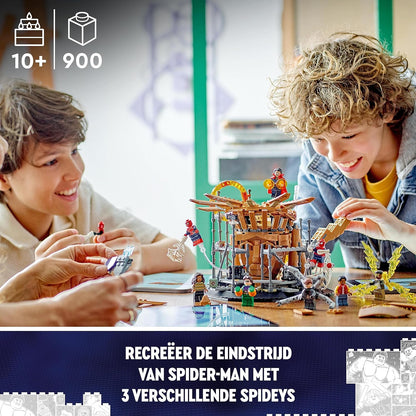 LEGO | Marvel La Battaglia Finale di Spider-Man, Ricrea la Scena di Spider-Man: No Way Home con 3 Peter Parker e le Minifigure di Sandman, Doctor Strange, Green Goblin, Electro, Ned e MJ 76261