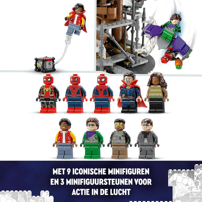 LEGO | Marvel La Battaglia Finale di Spider-Man, Ricrea la Scena di Spider-Man: No Way Home con 3 Peter Parker e le Minifigure di Sandman, Doctor Strange, Green Goblin, Electro, Ned e MJ 76261