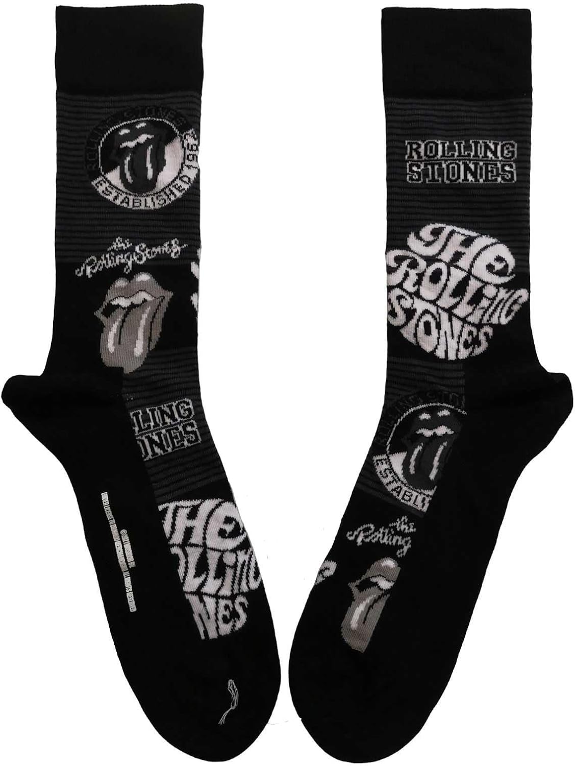 The Rolling Stones Rolling Stones Mono Logos 7/11 TRS Socks Black 10x20cm