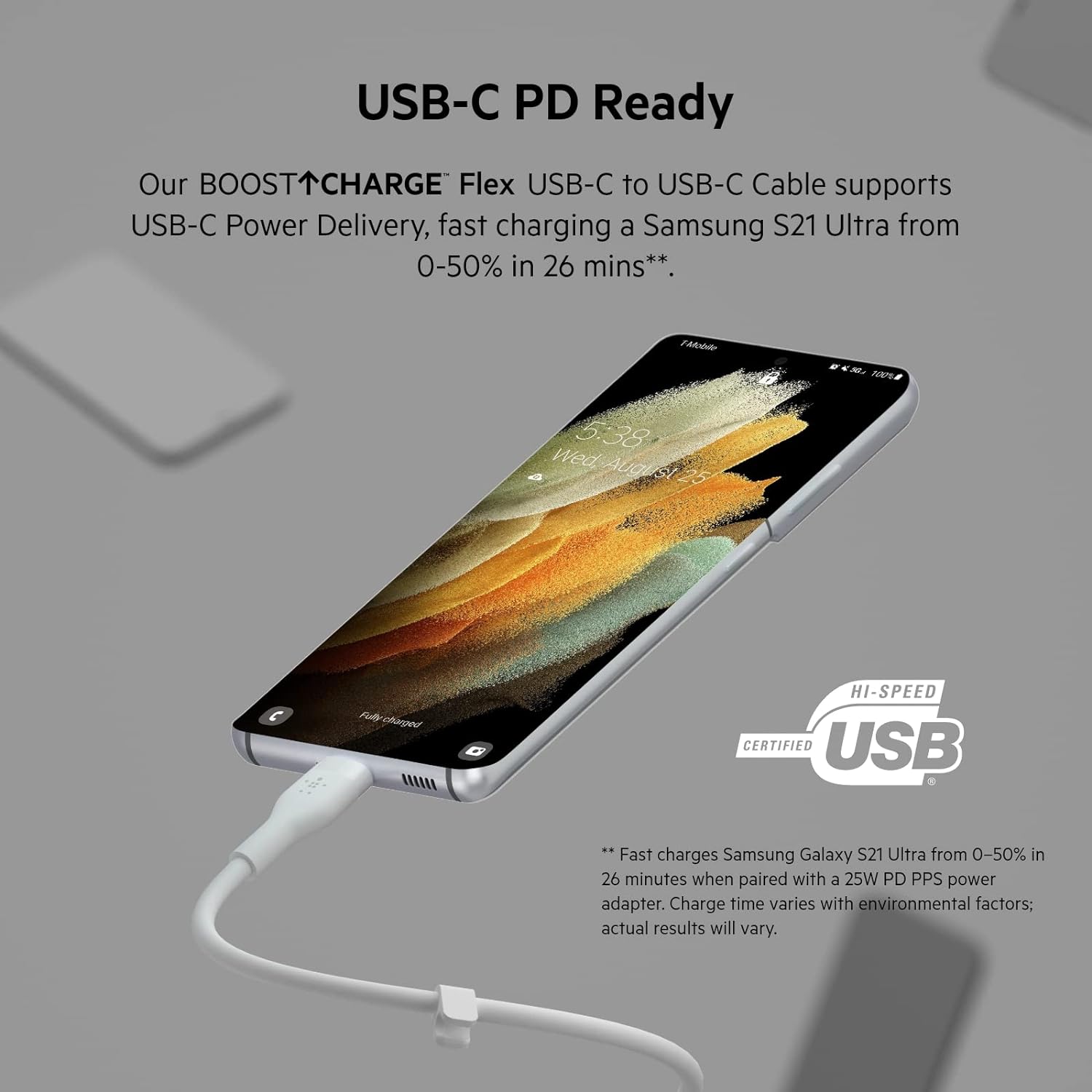 Belkin BoostCharge Flex cable USB-C de silicona, carga rápida USB tipo C Power Delivery, certificación USB-IF para iPhone 16 y 15, MacBook, iPad, Galaxy S24 y otros, 1 m, paquete de 2, negro/blanco
