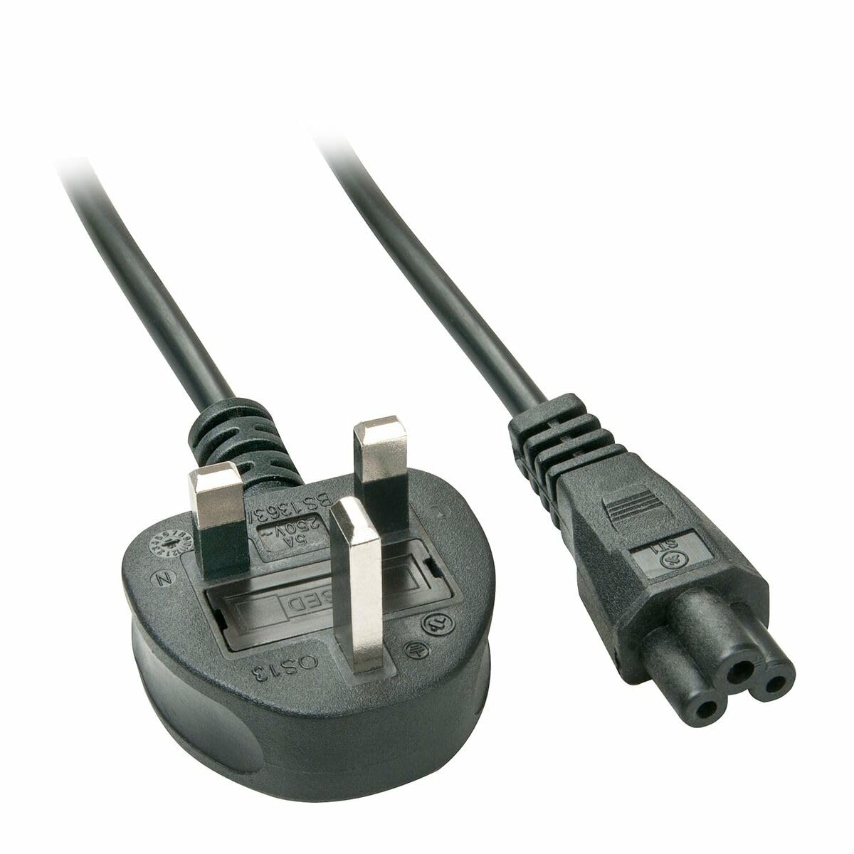 LINDY 2m UK 3 Pin to C5 Mains Cable, lead free