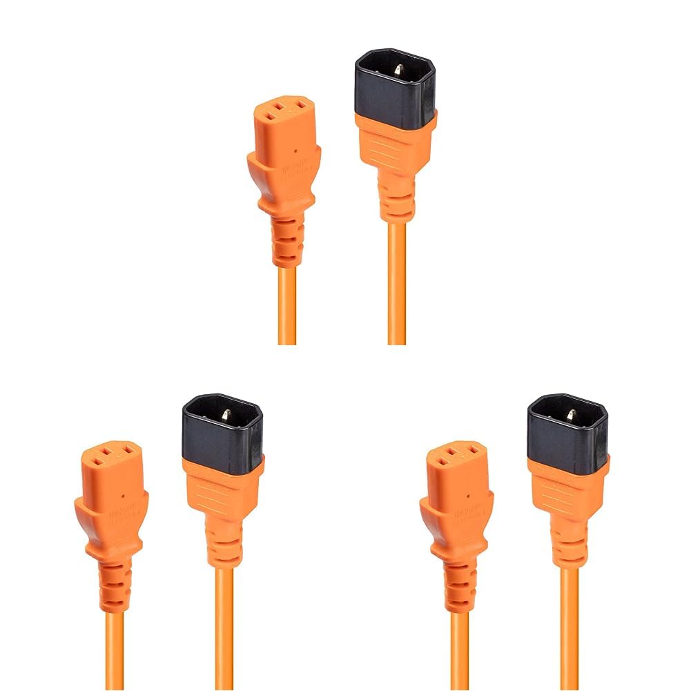LINDY 30475 IEC C14 to IEC C13 Extension Power Cable, Orange