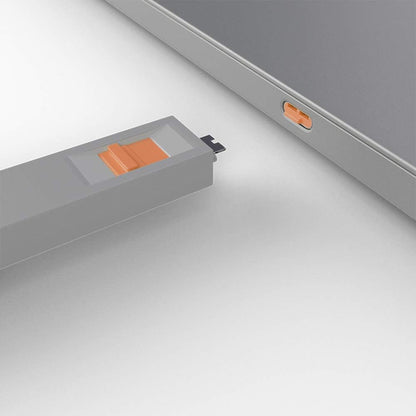 LINDY 40428 USB Type C Port Blocker Key, Orange - Pack of 4