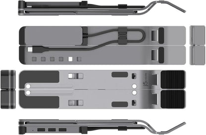 j5 create USB Type-C - A Portable Laptop Stand with 4 Port Hub, Space Gray