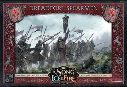 CMON A Song of Ice and Fire Juego de miniaturas de mesa Dreadfort Spearmen Caja de unidad – Lealtad forjada en el norte frágil, juego de estrategia para adultos, a partir de 14 años, 2 jugadores