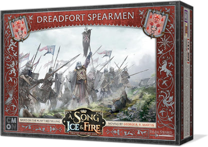 CMON A Song of Ice and Fire Juego de miniaturas de mesa Dreadfort Spearmen Caja de unidad – Lealtad forjada en el norte frágil, juego de estrategia para adultos, a partir de 14 años, 2 jugadores