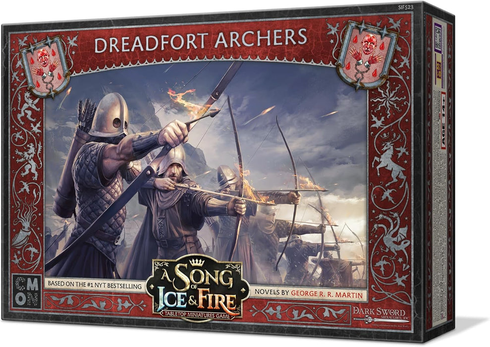 A Song of Ice and Fire - Juego de miniaturas de mesa Dreadfort Archers Unit Box – Precision Strikes from The North, juego de estrategia para adultos, a partir de 14 años, 2 jugadores en adelante