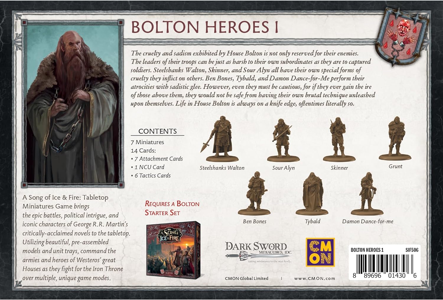A Song of Ice and Fire Tabletop Miniatures Bolton Heroes I Box Set - Strategy Game for Teens and Adults, Ages 14+, 2+ Players, 45-60 Minute Playtime, Made by CMON