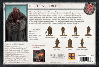 A Song of Ice and Fire Tabletop Miniatures Bolton Heroes I Box Set - Strategy Game for Teens and Adults, Ages 14+, 2+ Players, 45-60 Minute Playtime, Made by CMON