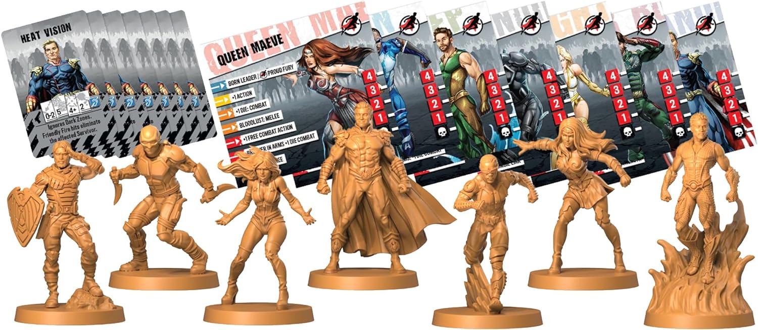 Zombicide The Boys Character Pack #1 - Survivors from The Seven for Epic Zombie Action! Cooperative Board Game for Ages 14+, 1-6 Players, 60 Minute Playtime, Made by CMON