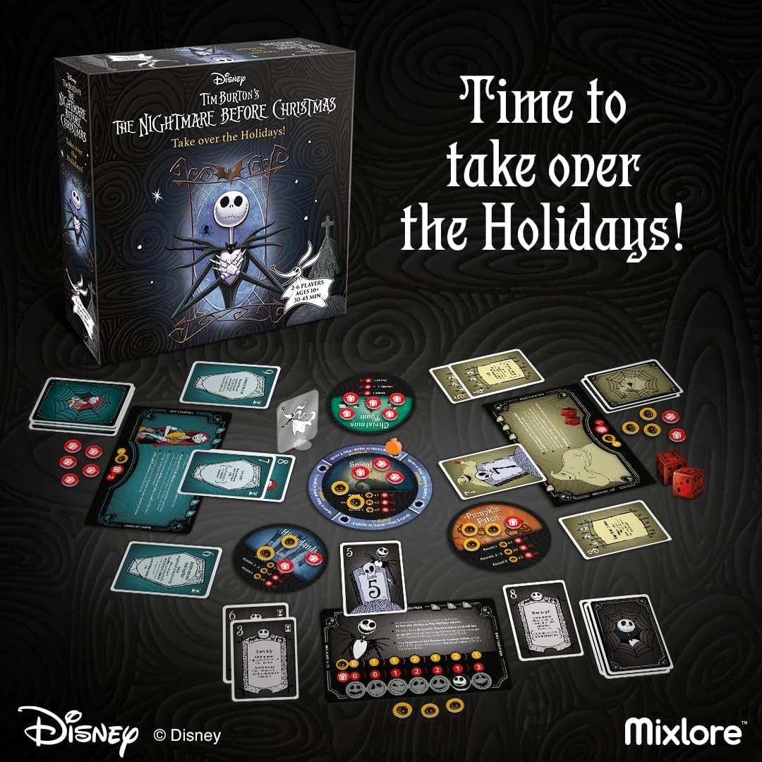 Mixlore | The Nightmare Before Christmas - Take over the Holidays | Card Game | Ages 10+ | 2-6 Players | 30-45 Minutes Playing Time