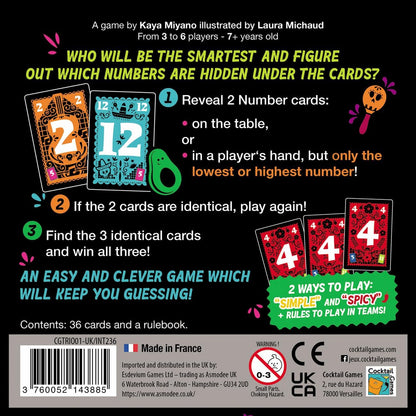 Cocktail Games | Trio | Card Game | Ages 7+ | 3-6 Players | 15 Minutes Playing Time