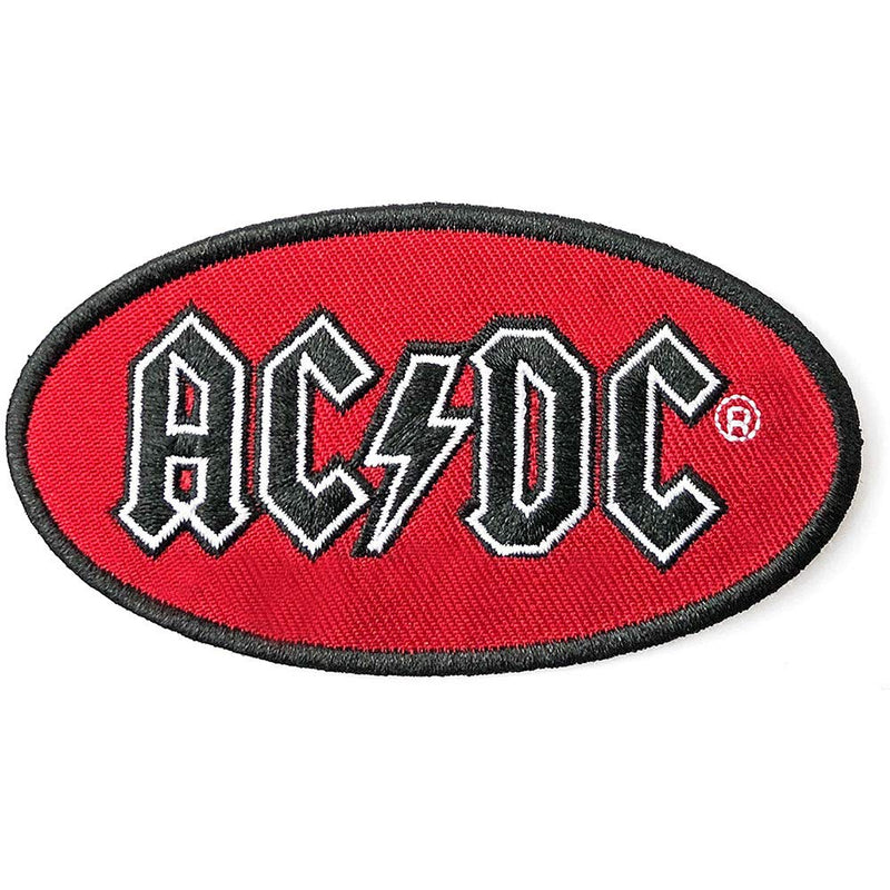 AC/DC Patch Oval Logo Red