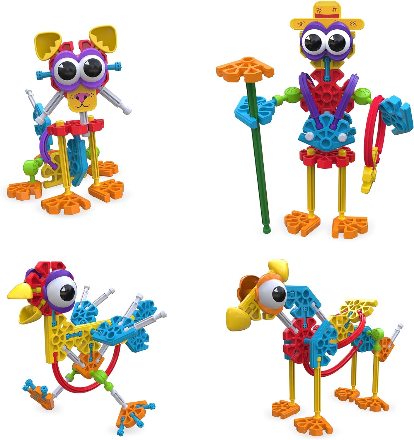 Kid K'NEX Farmin' Friends, 20 Model Building Set, 61 Pieces, Preschool Building Toy, STEM Educational Toys for Girls and Boys Ages 3+, Early Childhood Building Set, Engineering for Kids
