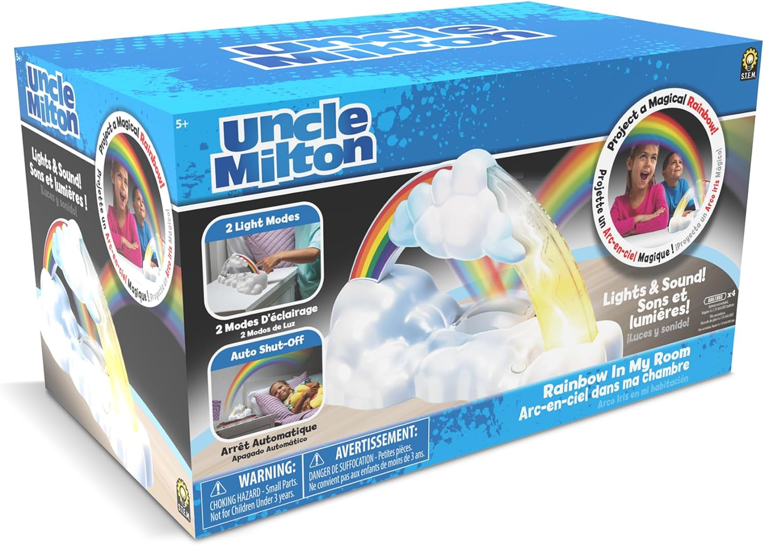 Uncle Milton Rainbow in My Room 2.0 - Kids Educational Toy With Light Projector and Sound Effects, Watch Rainstorm Transform, Ages 5+, Basic Fun 14998