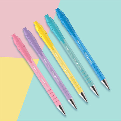 Paper Mate Flexgrip Ultra Pastel Ballpoint Pens | Medium Point (1.0mm) | Black Ink | Pastel Barrels | 5 Count