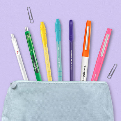 Paper Mate Flexgrip Ultra Pastel Ballpoint Pens | Medium Point (1.0mm) | Black Ink | Pastel Barrels | 5 Count
