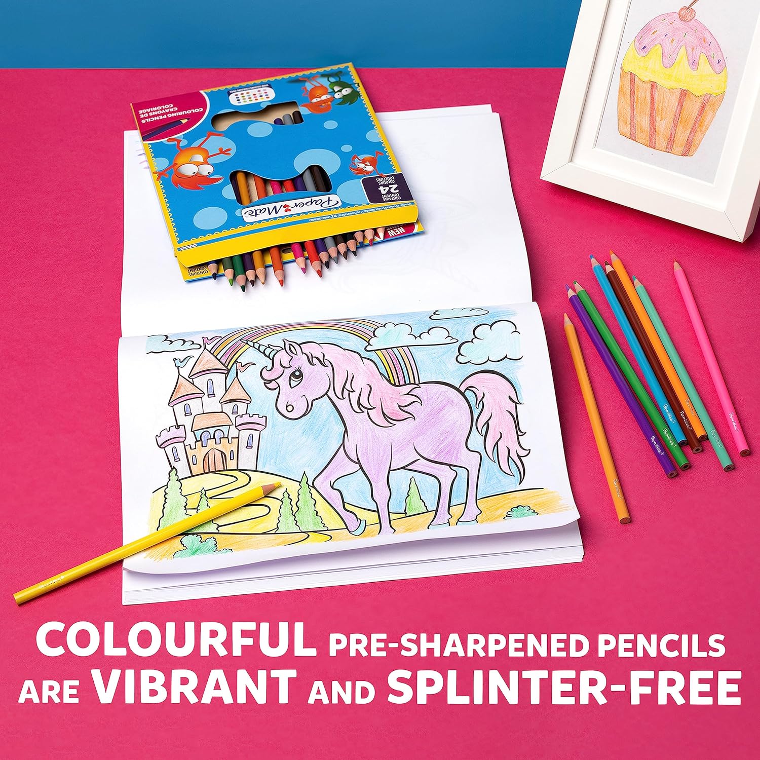 Paper Mate Coloured Pencils for Kids, Pre-sharpened Coloured Pencils, Assorted Colours, 12 Pencils
