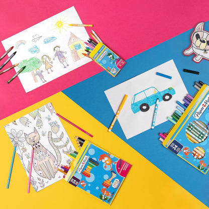 Paper Mate Kids Color Felt Pens, Washable Ink, Assorted Colours, 12 Felt-Tip Pens