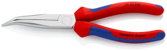 Knipex Snipe Nose Side Cutting Pliers (Stork Beak Pliers) chrome-plated, with multi-component grips 200 mm 26 25 200