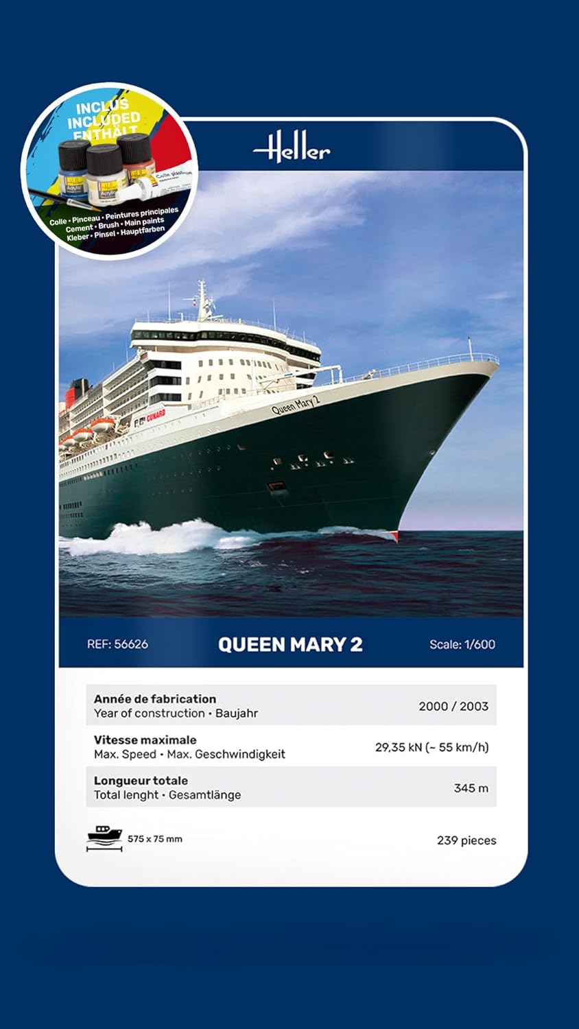 Maquette bateau : Starter Kit : Queen Mary 2