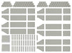 Busch 7872 Planters & Palisades (Grey) Kit