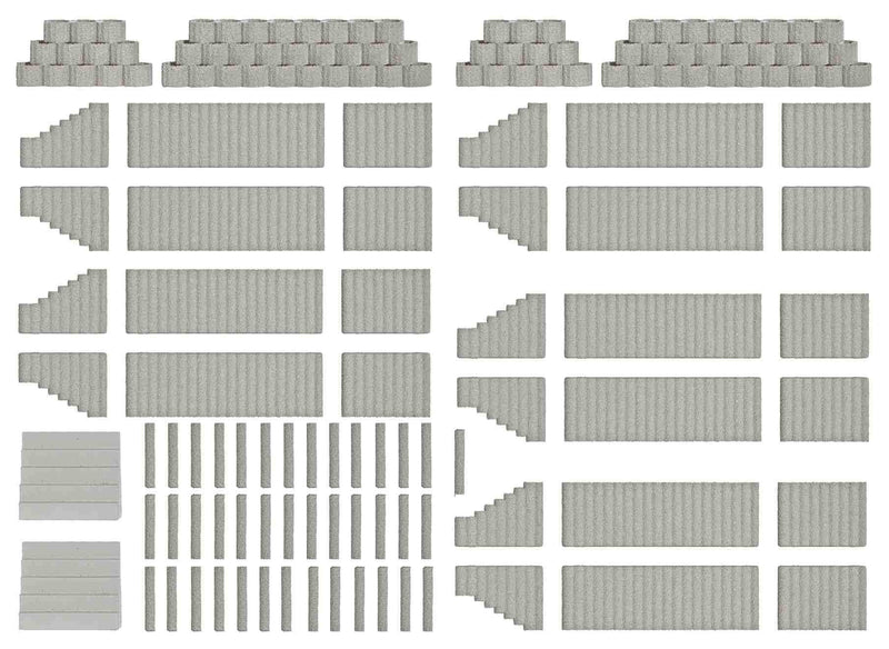 Busch 7872 Planters & Palisades (Grey) Kit